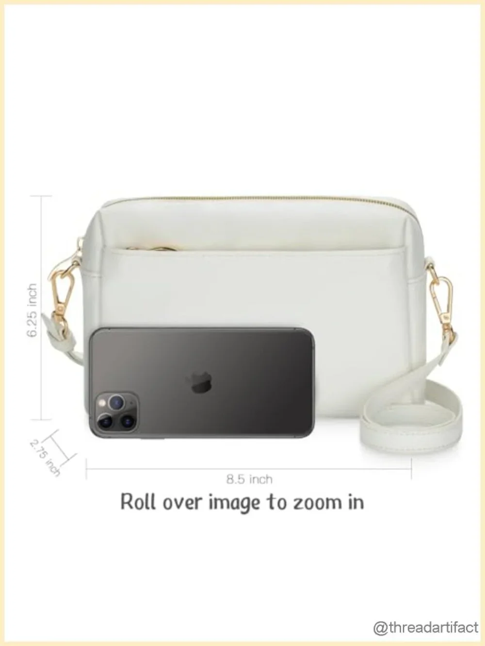 Faux PU Leather Glitter Crossbody Bag with Chain Shoulder Handbag